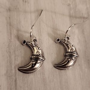 Good Night Moon Earrings Tibeten charms 925 post Last One l